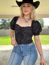 Load image into Gallery viewer, Snaffle Bit Puff Sleeve Top
