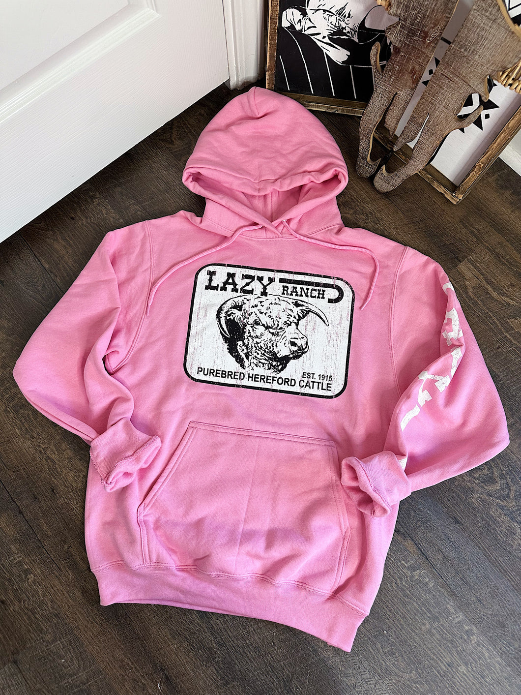 Pink Lazy J Hoodie