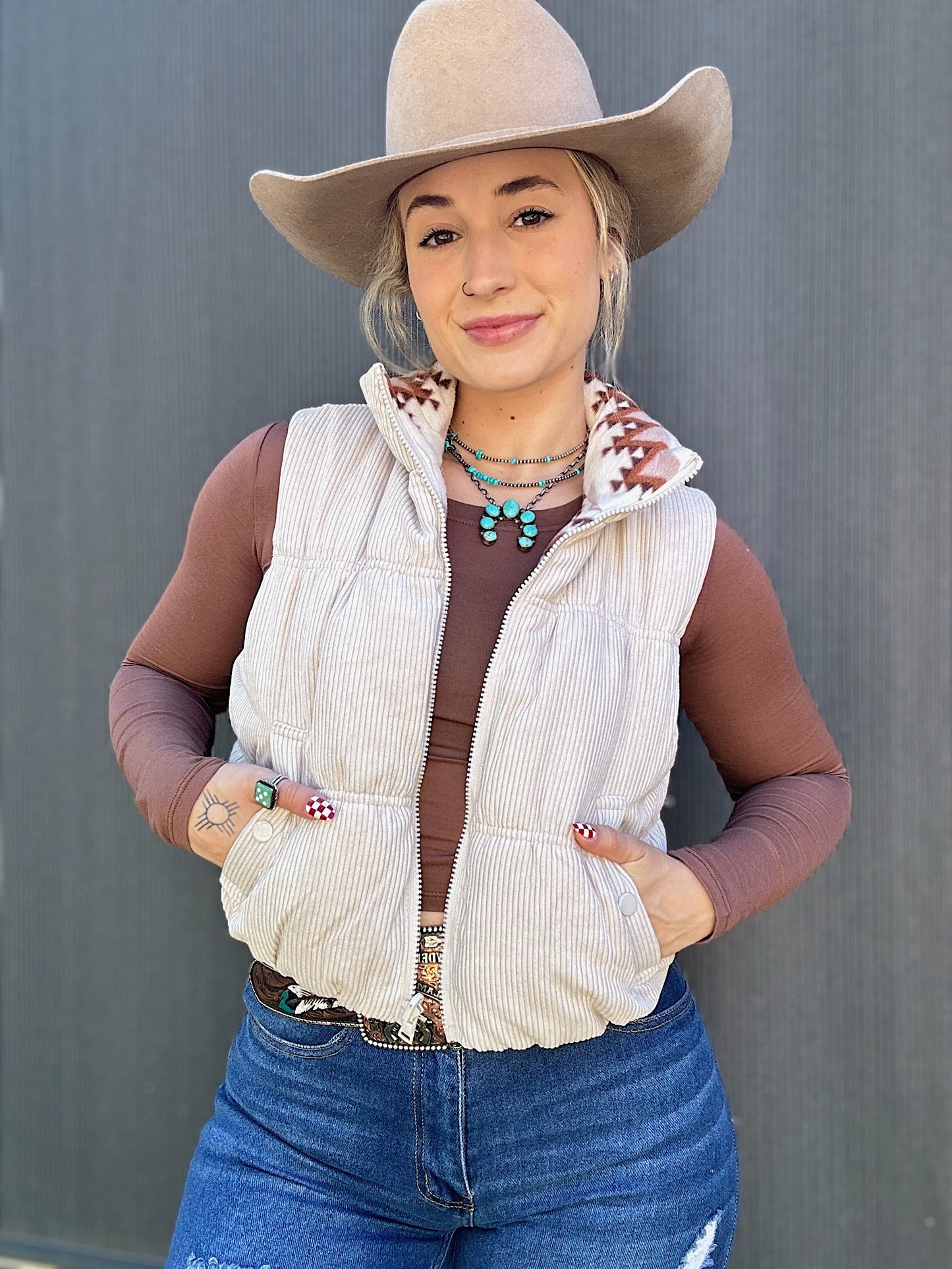 Reversible Aztec Vest