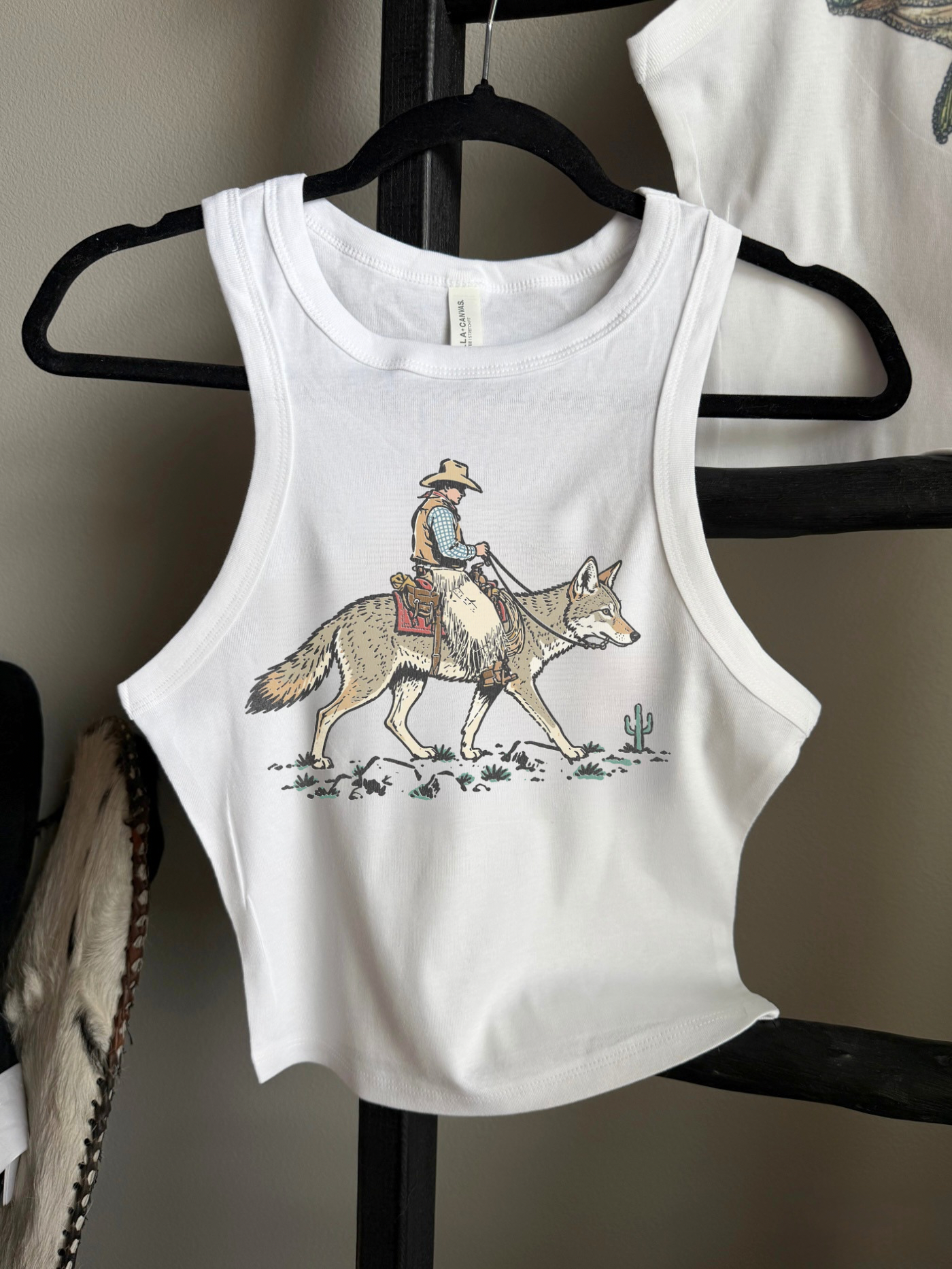 Coyote Cowboy Cropped Tank