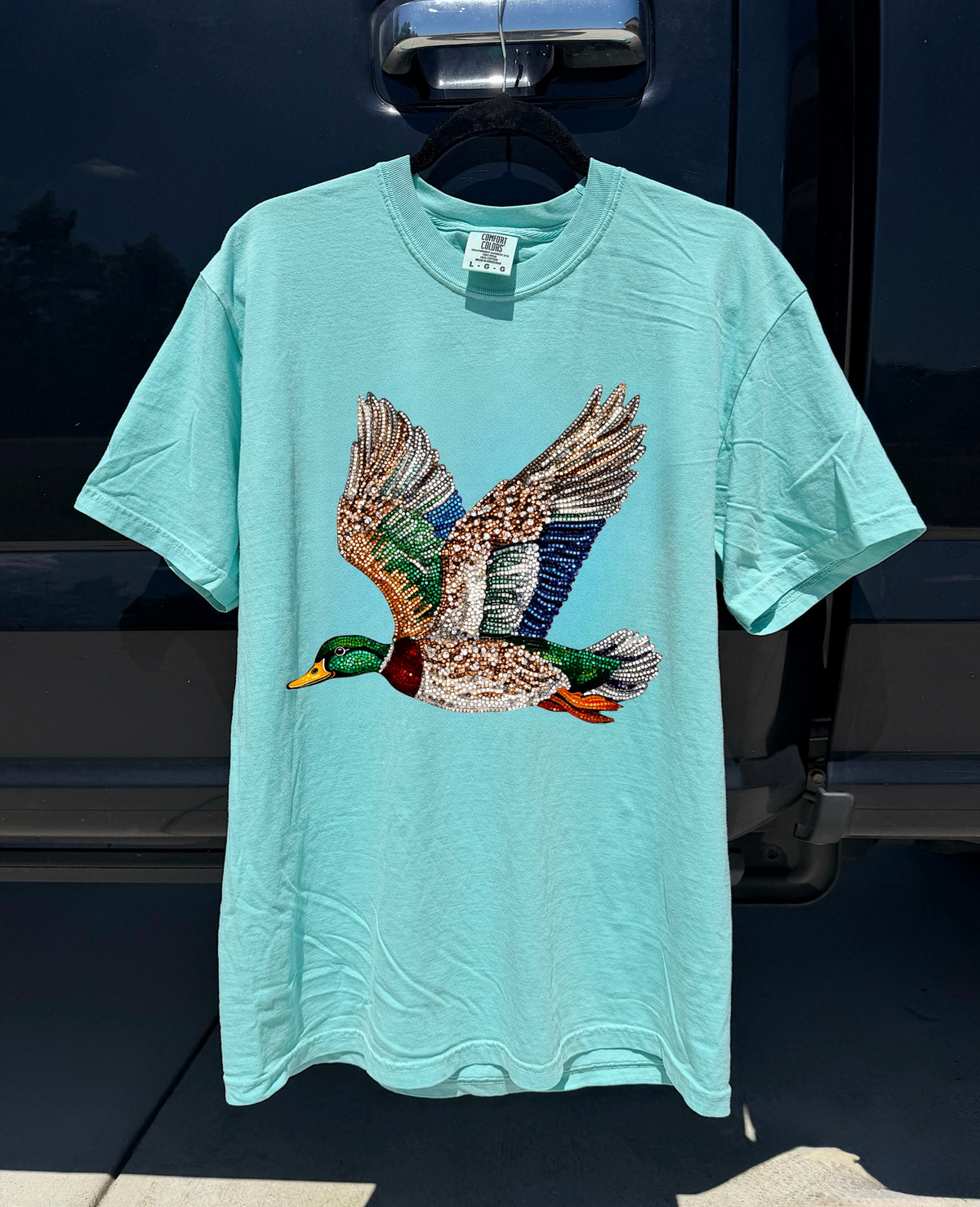 Faux Rhinestone Mallard COMFORT COLORS TEE