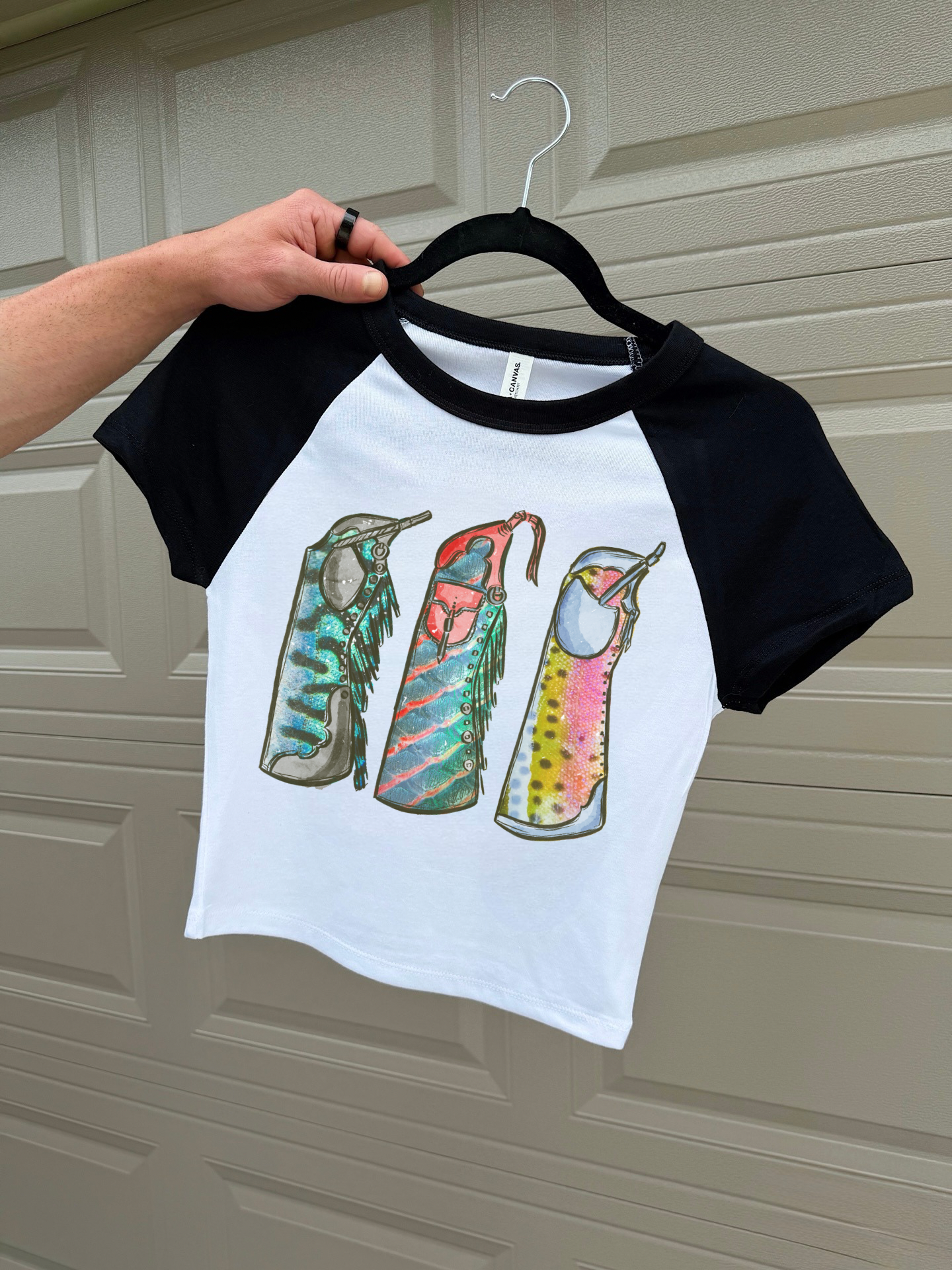 Fishie Print Chaps Baby Tee
