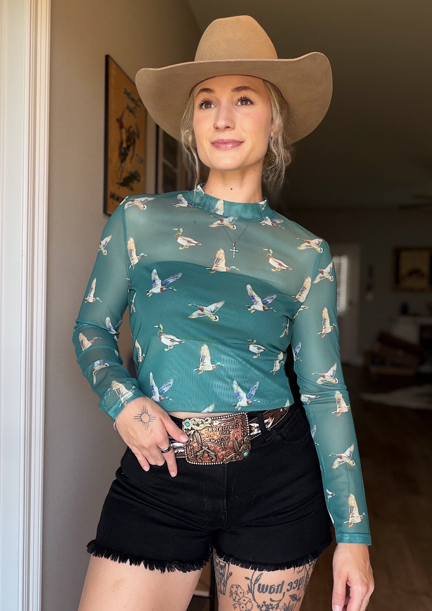 The Mallard Mesh Top