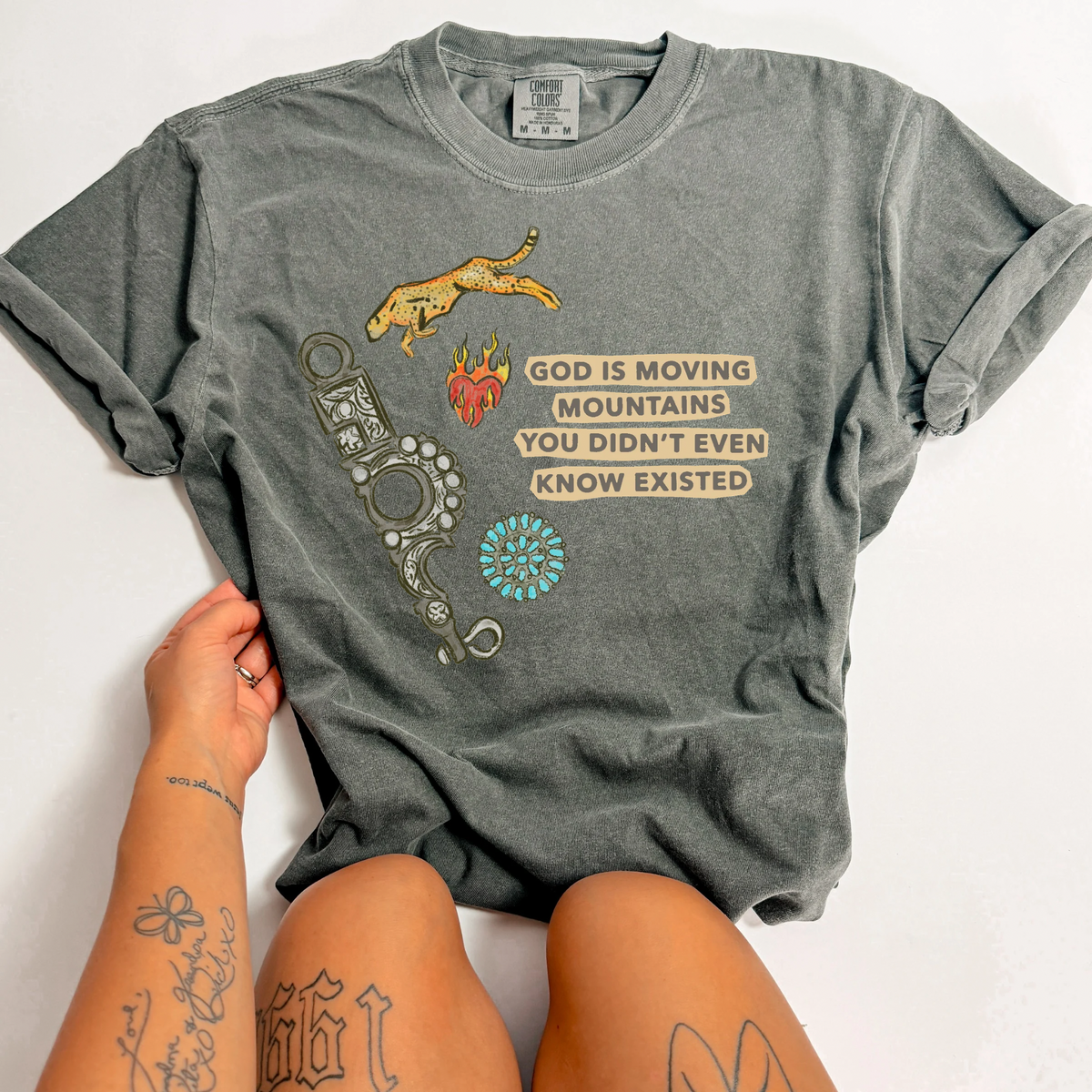 God Is Moving Mountains COMFORT COLORS TEE