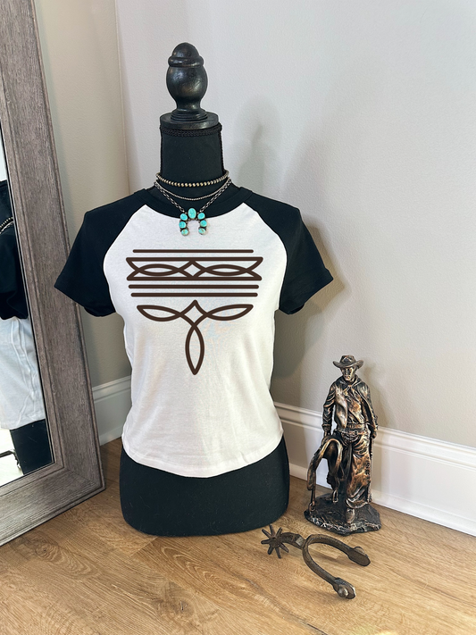 Boot Stitch Baby Tee