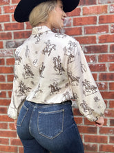 Load image into Gallery viewer, The Rowdy Rebel Tie Blouse
