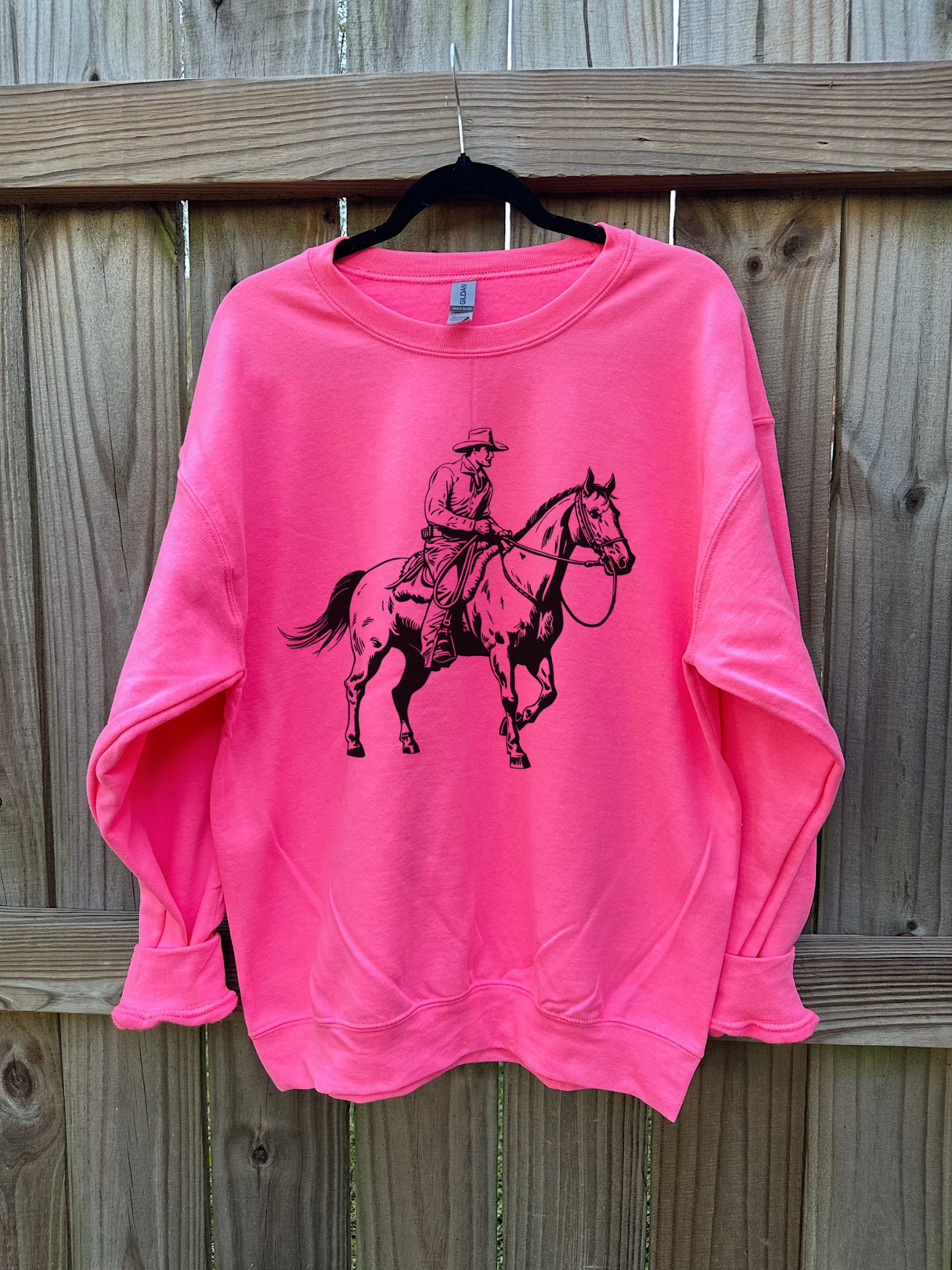 The Cowboy Crewneck (Hot Pink)