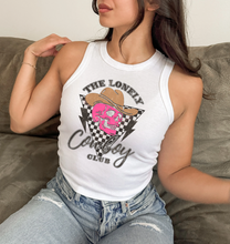 Load image into Gallery viewer, Lonely Cowboy Cropped Tank
