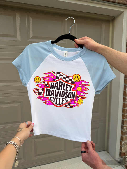 Smiley Face Harley Baby Tee