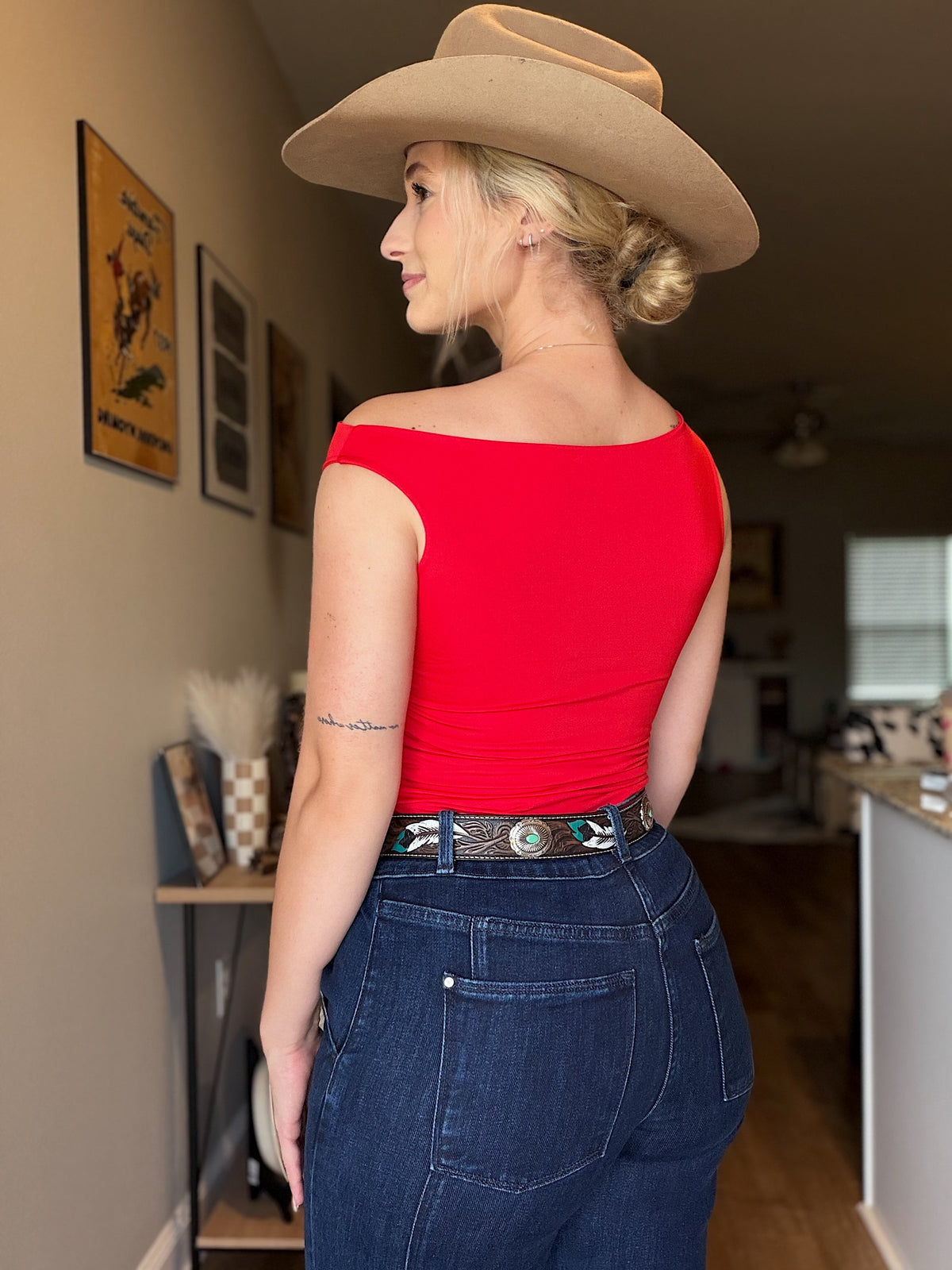 One Shoulder Top (Red)