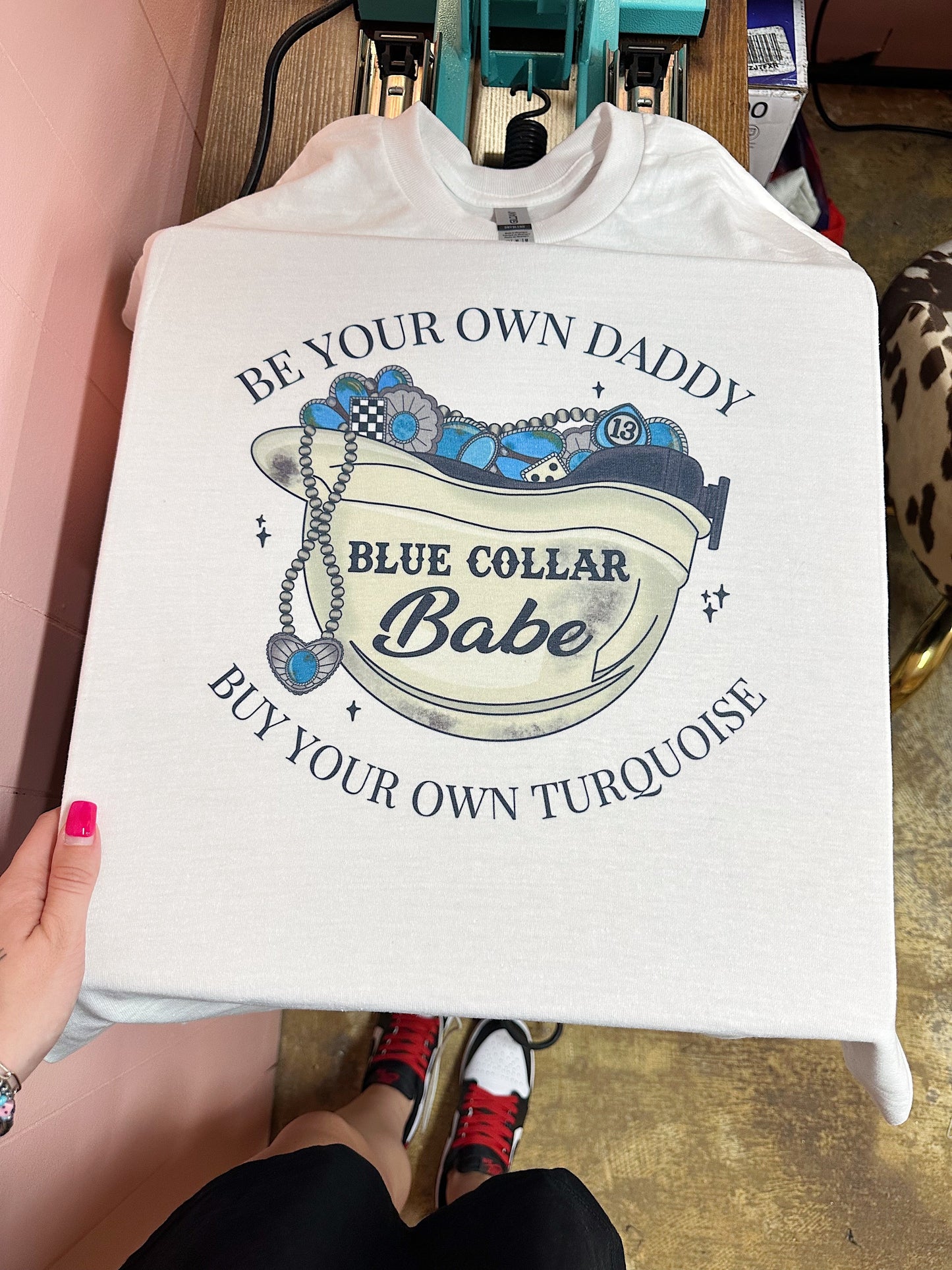 RTS Blue Collar Babe Tee Medium