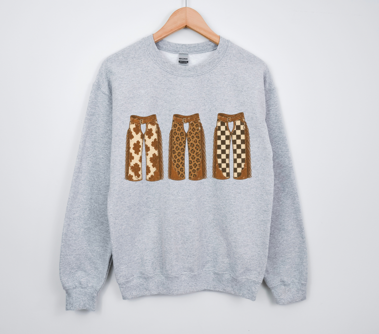 Triple Chaps TEE or CREWNECK