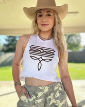 Load image into Gallery viewer, Boot Stitch Cropped Tank
