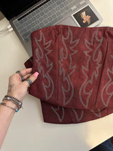Load image into Gallery viewer, Boot Stitch Corset (Dark Red)
