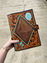 Load image into Gallery viewer, Tooled Leather Bible Cover (Style 1)

