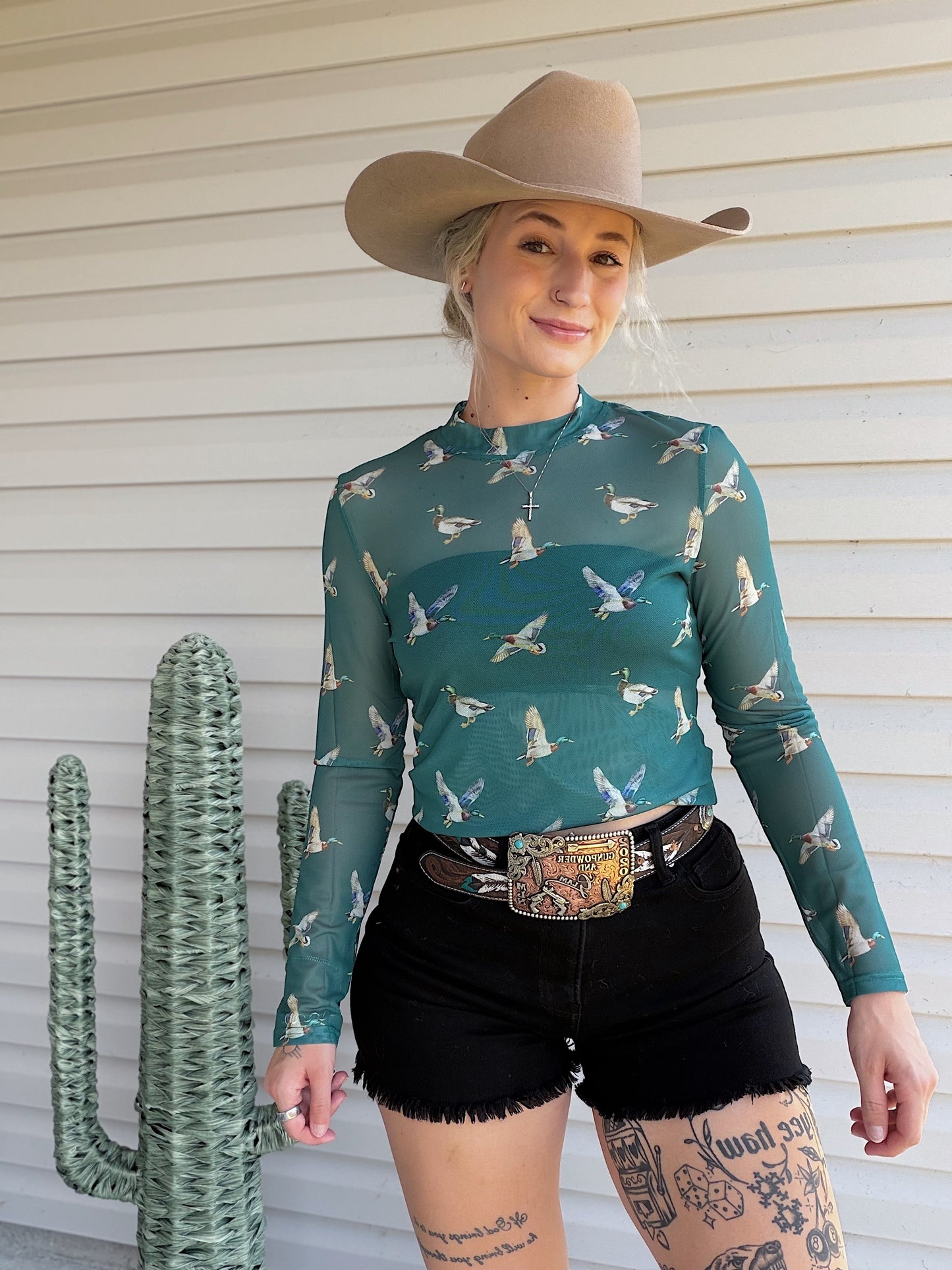 The Mallard Mesh Top