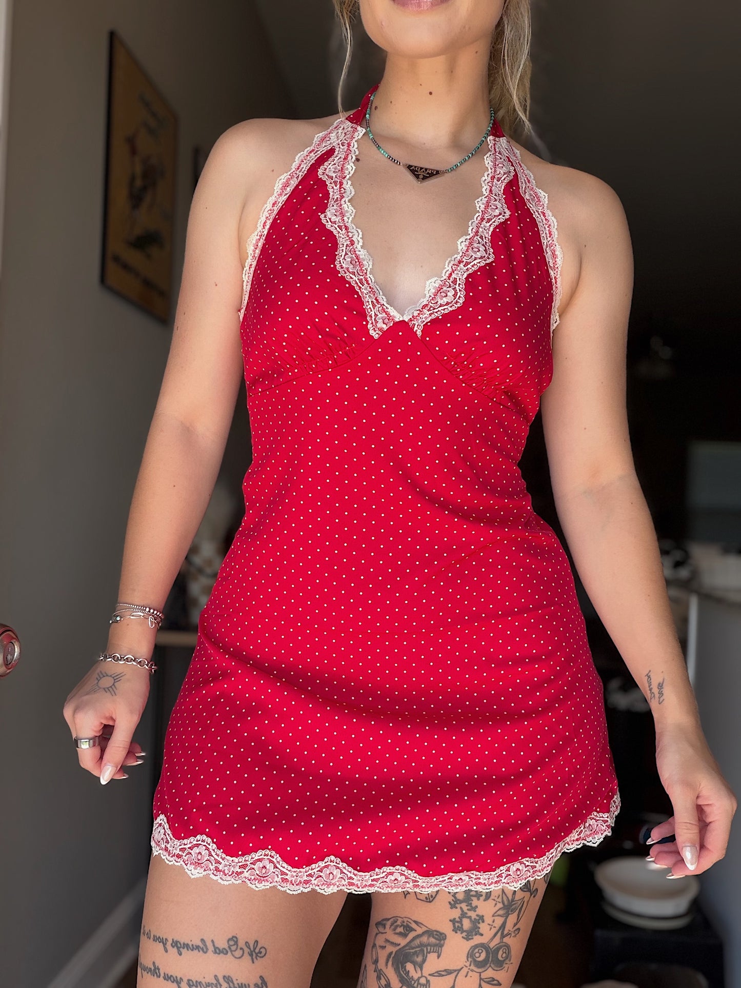 Red Polka Dot Mini Dress