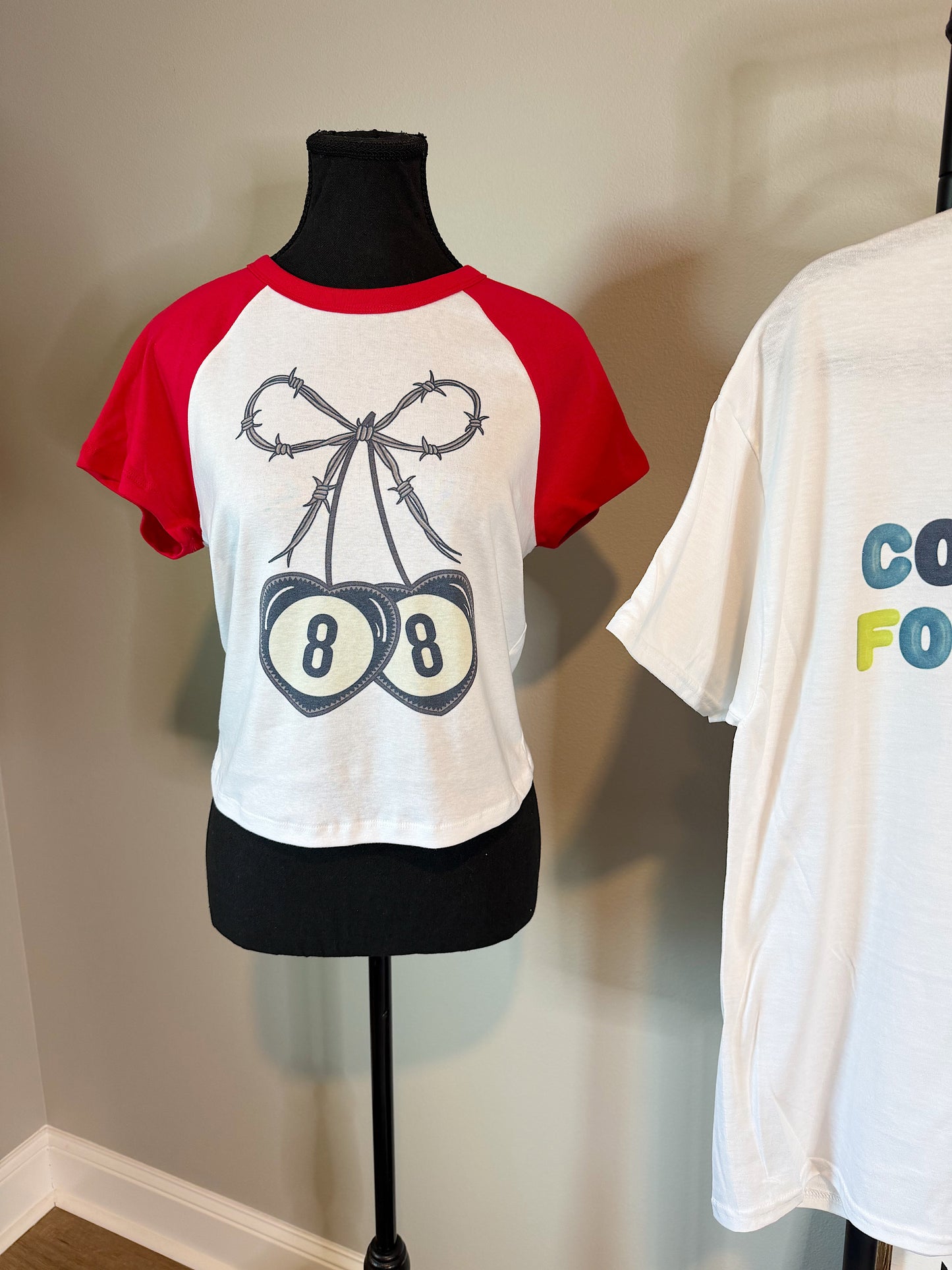 Barbed Wire Bow Baby Tee
