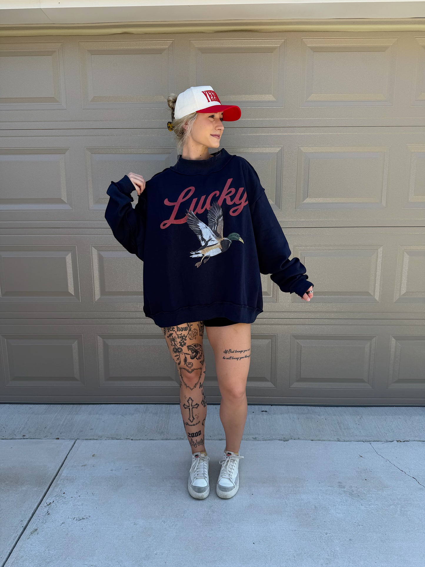 Lucky Mallard Reversible Mock Neck