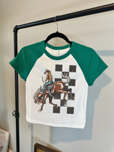 Load image into Gallery viewer, Checkered Cowboy Baby Tee

