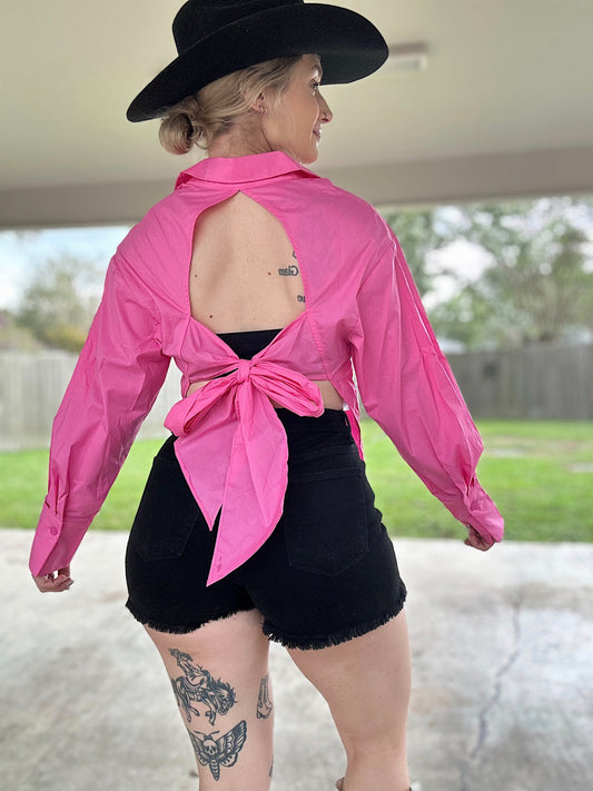 Open Back Button Down