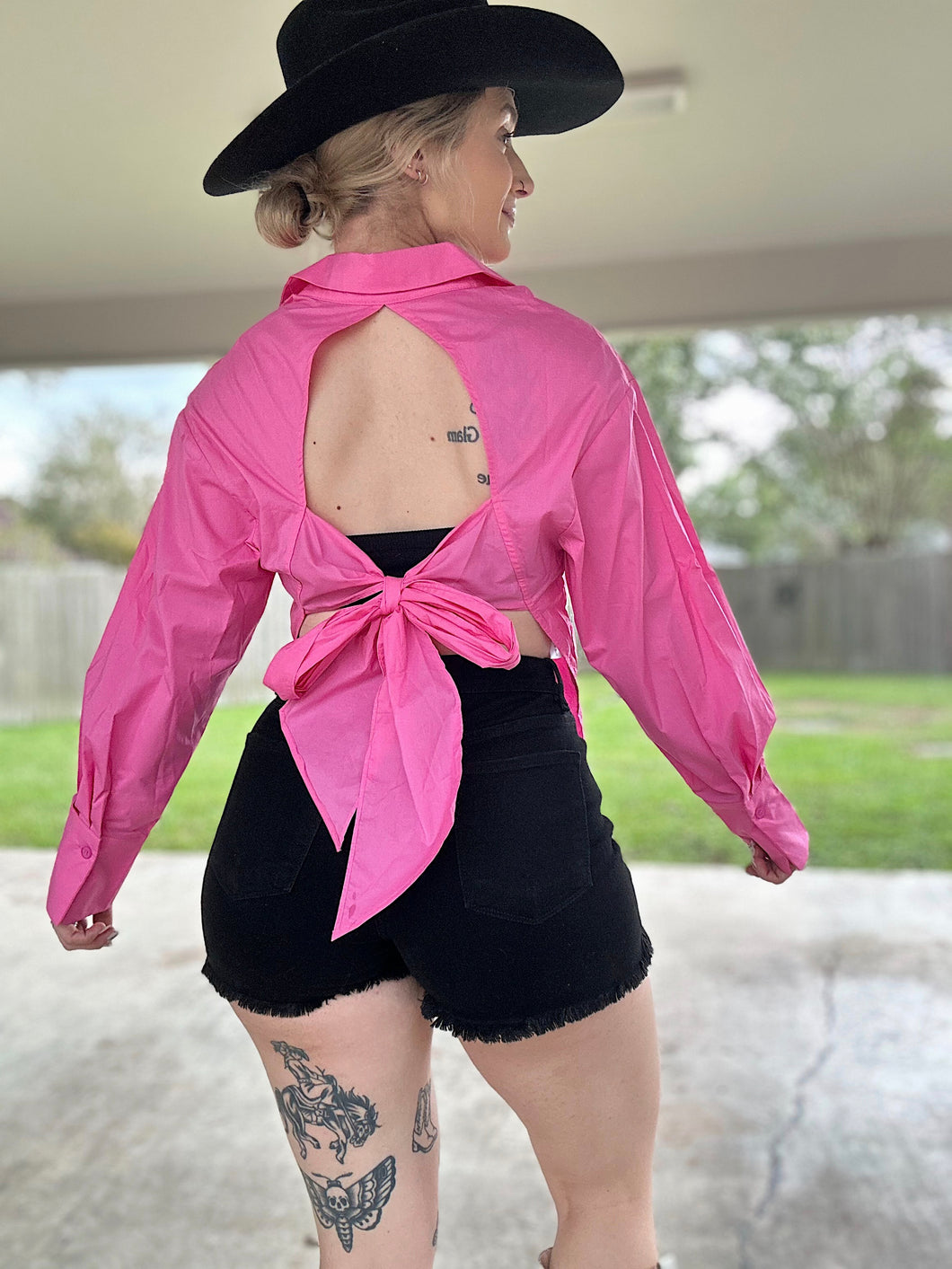 Open Back Button Down