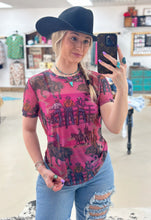 Load image into Gallery viewer, Pink Rodeo Mesh Top
