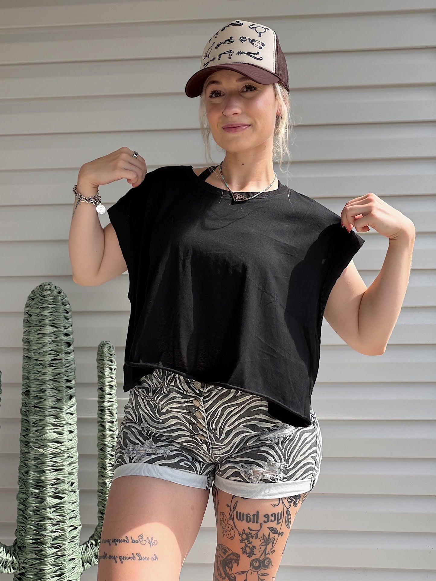 The Open Back Top (Black)