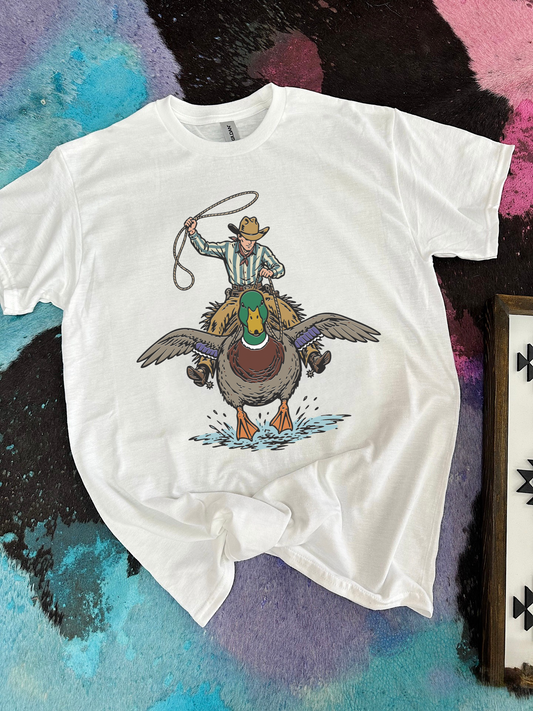 Cowboy Mallard TEE or CREWNECK