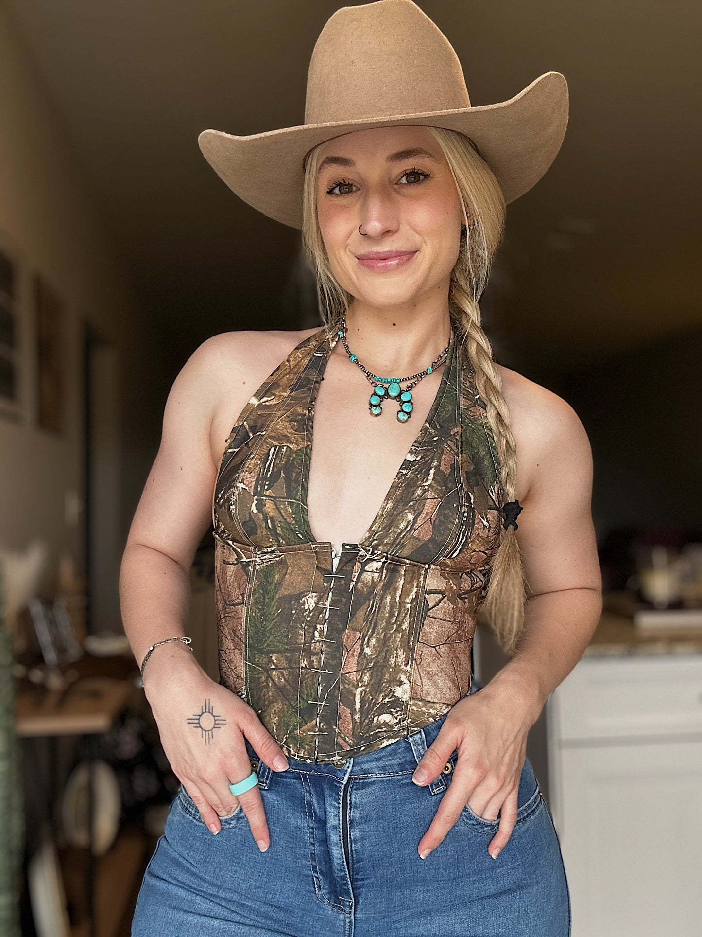 Camo Halter Top