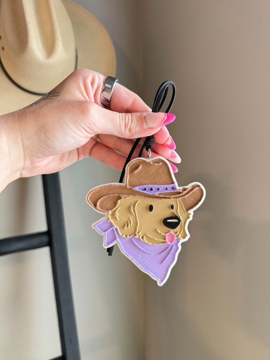 CowDog Car Freshie (Purple)