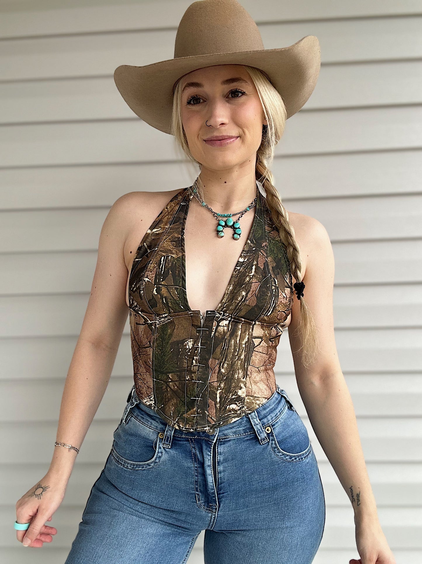 Camo Halter Top