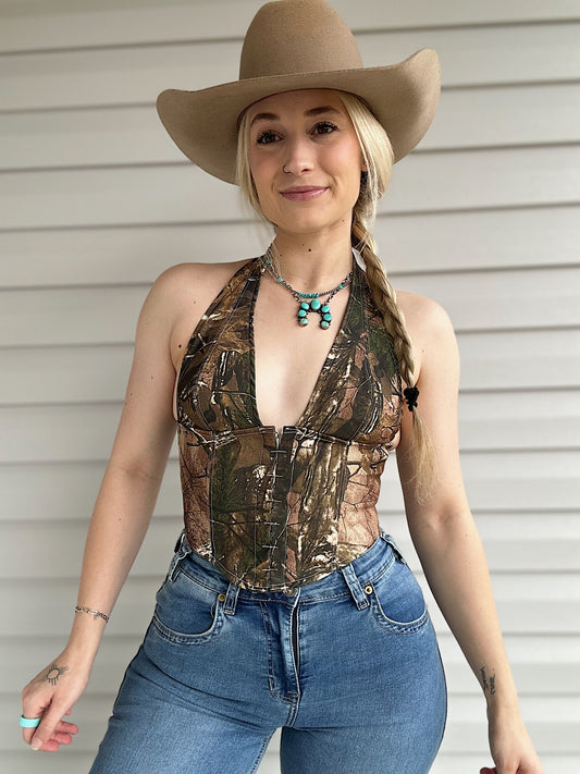 Camo Halter Top