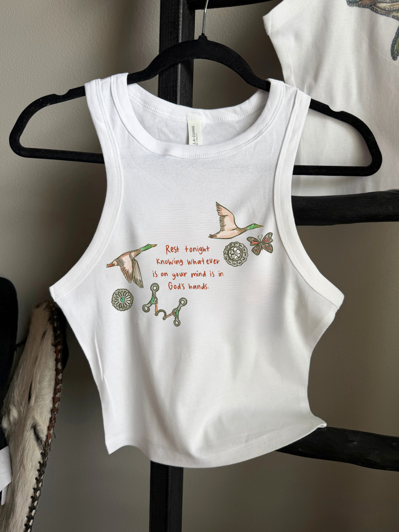 In God’s Hands Cropped Tank