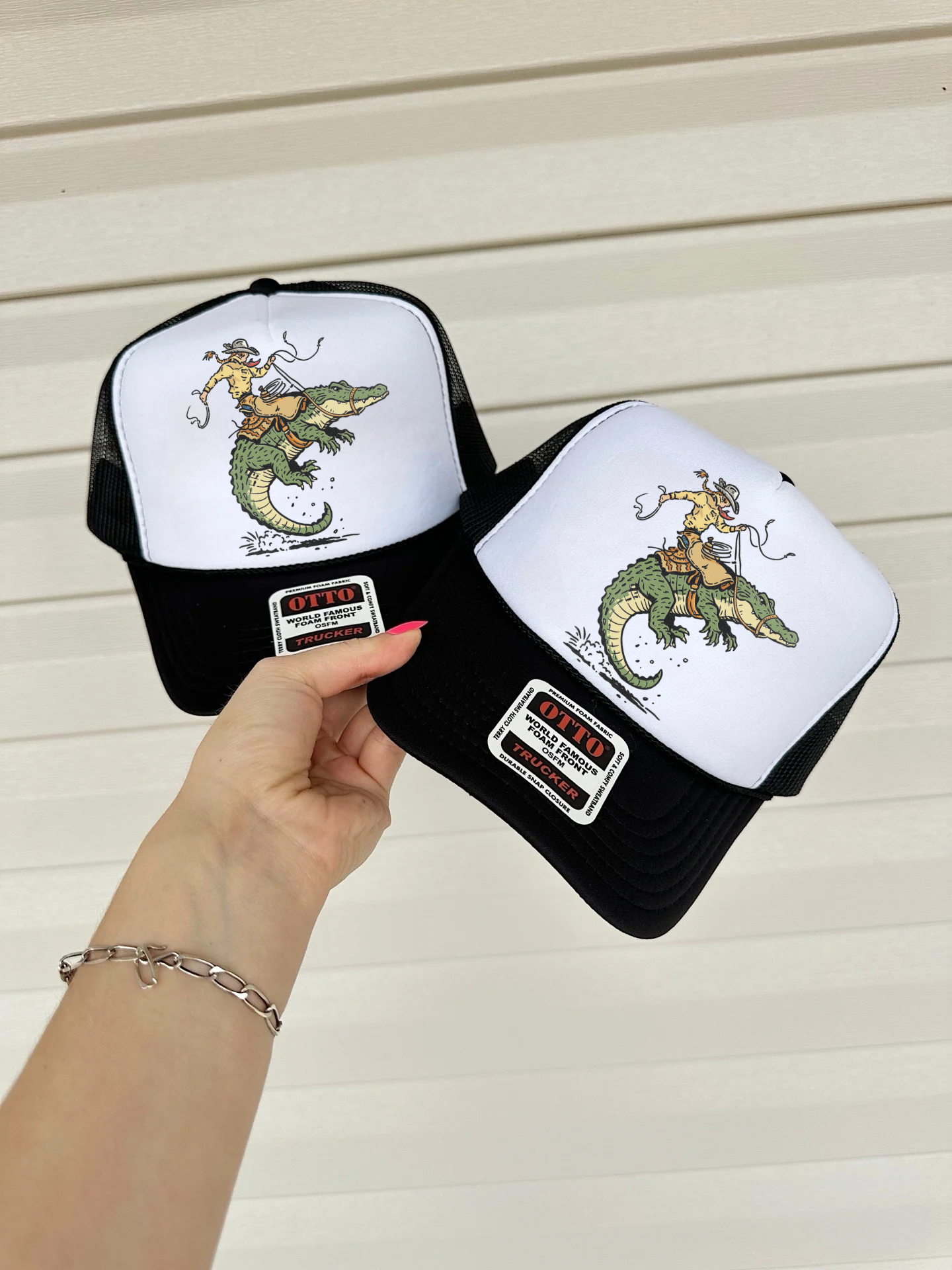 Alligator Cowboy Trucker Hat (Multiple Color Options)