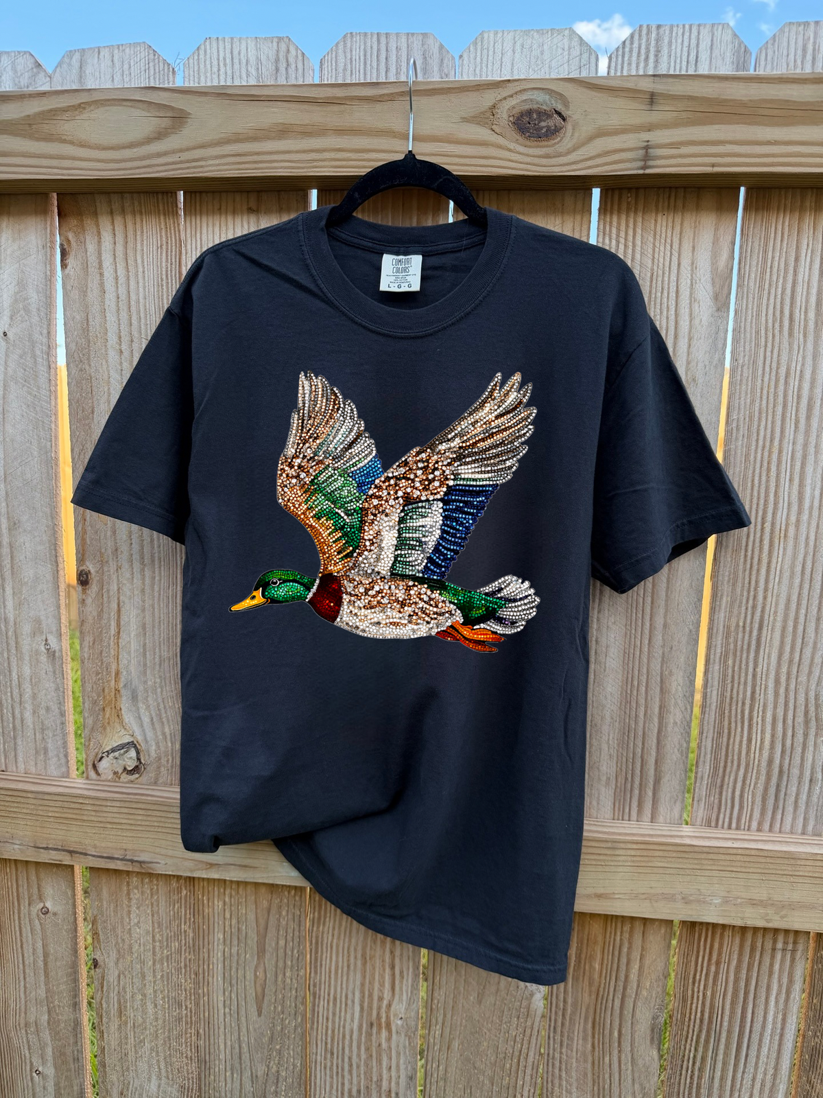 Faux Rhinestone Mallard COMFORT COLORS TEE