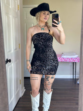 Load image into Gallery viewer, Black Leopard Mini Dress
