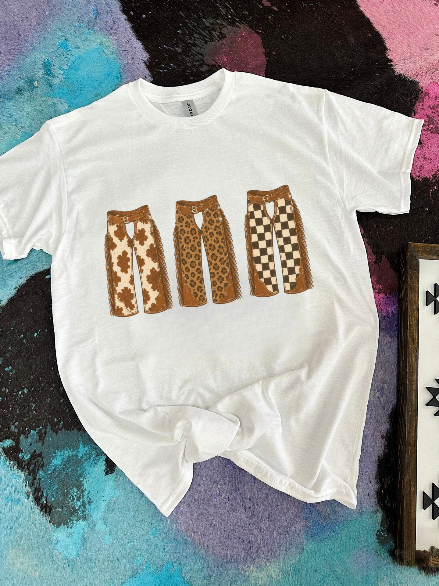 Triple Chaps TEE or CREWNECK