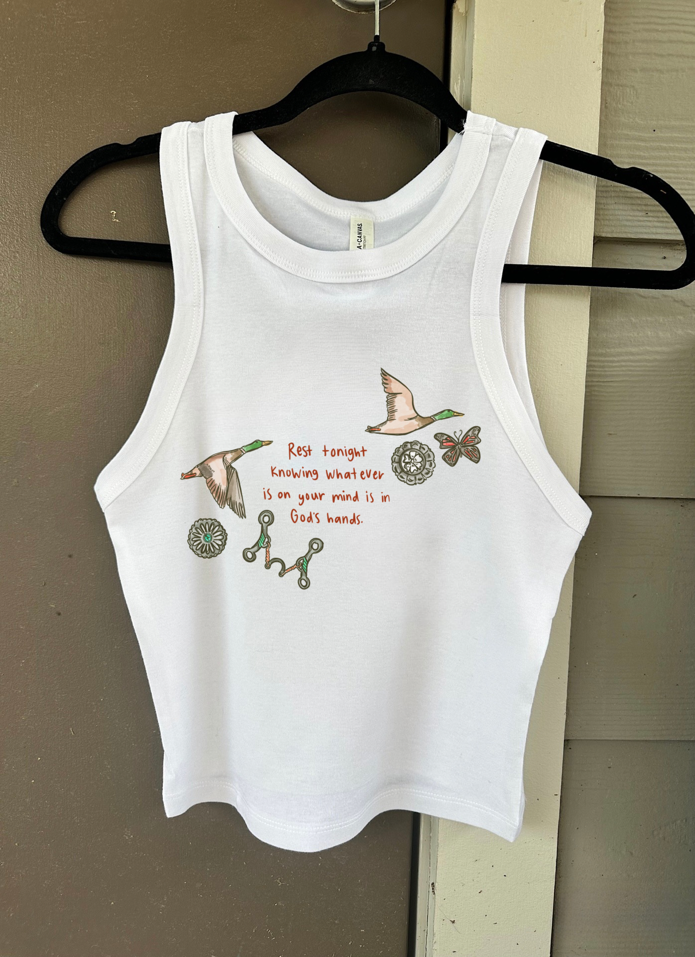 In God’s Hands Cropped Tank