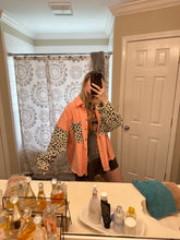 Load image into Gallery viewer, Pink Leopard Shacket Size Medium
