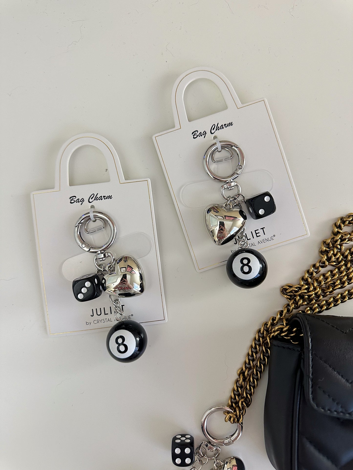8 Ball Keychain / Bag Charm