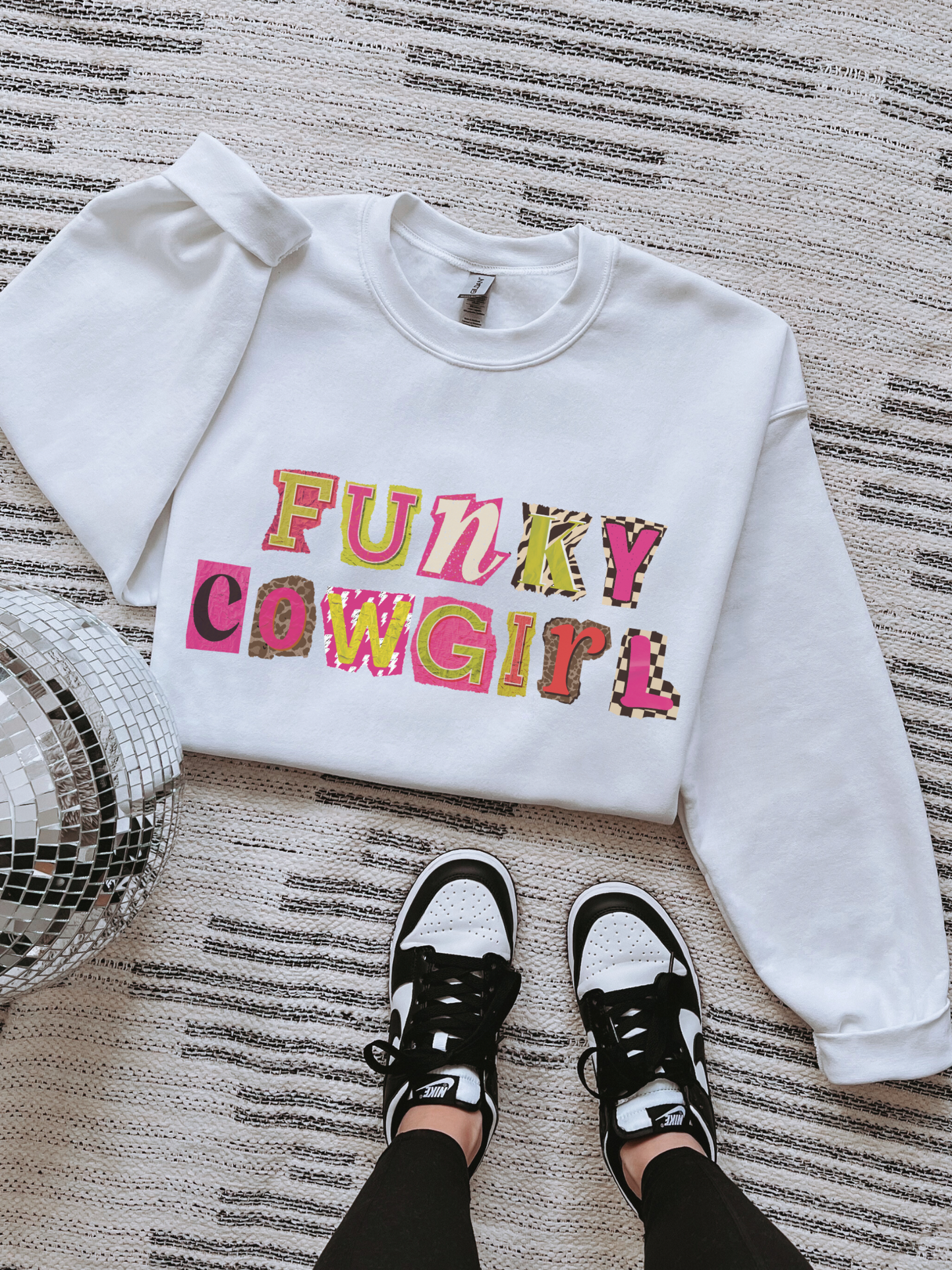 Funky Cowgirl TEE or CREWNECK