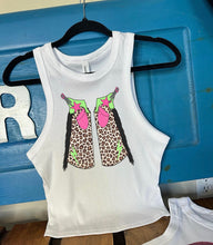 Load image into Gallery viewer, Leopard Chaps Cropped Tank
