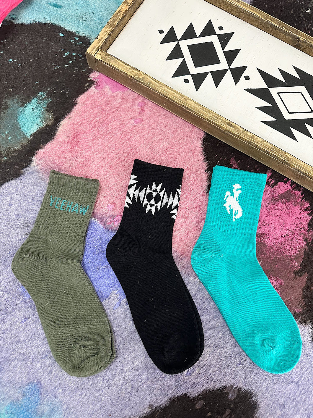 Western Sock Pack (Turquoise)