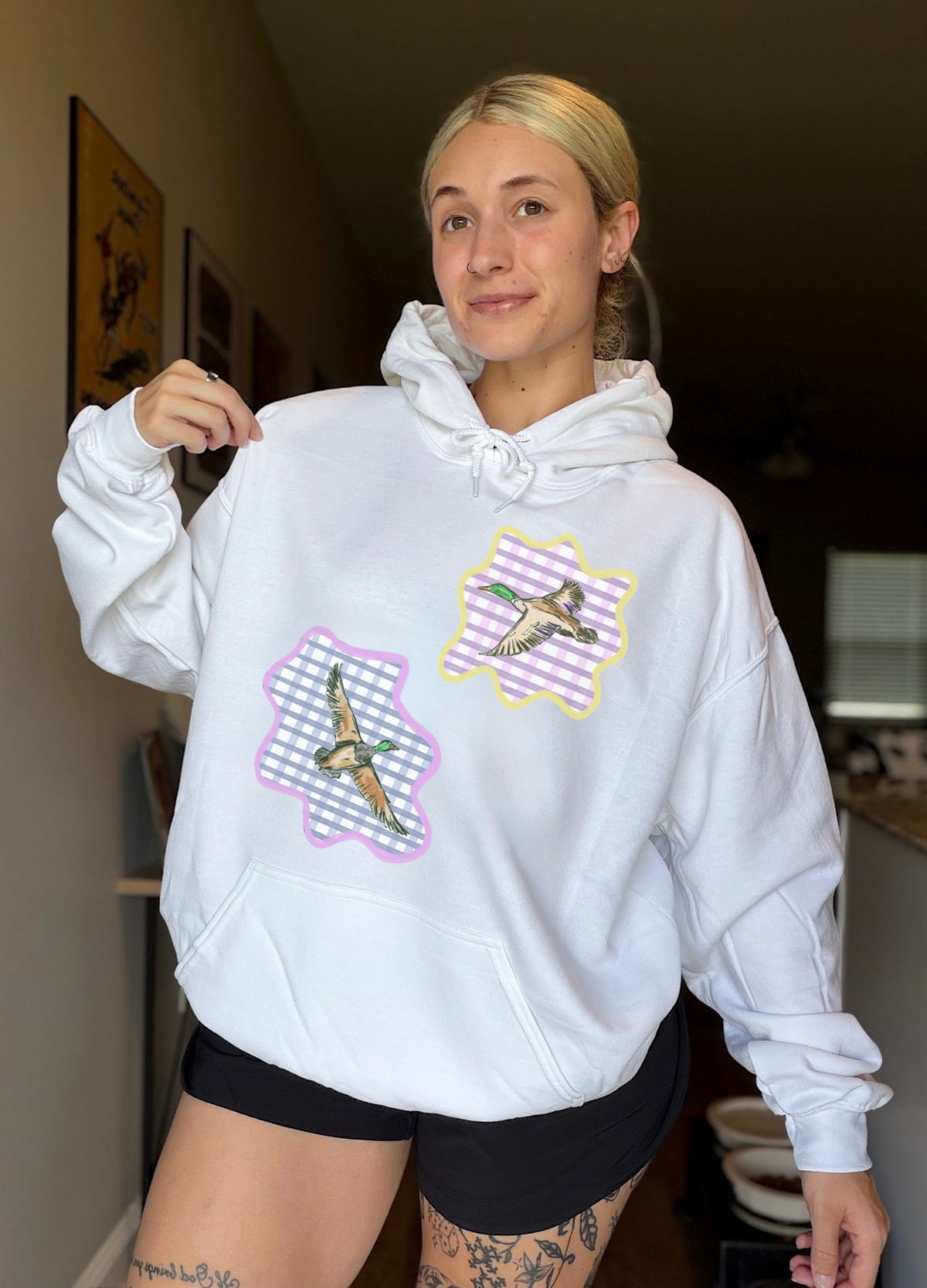 Gingham Mallards Hoodie
