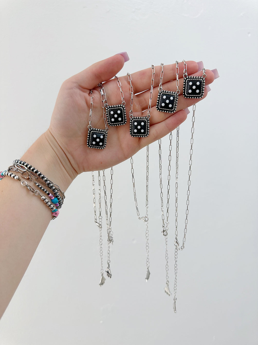 The Dice Necklace (Black)