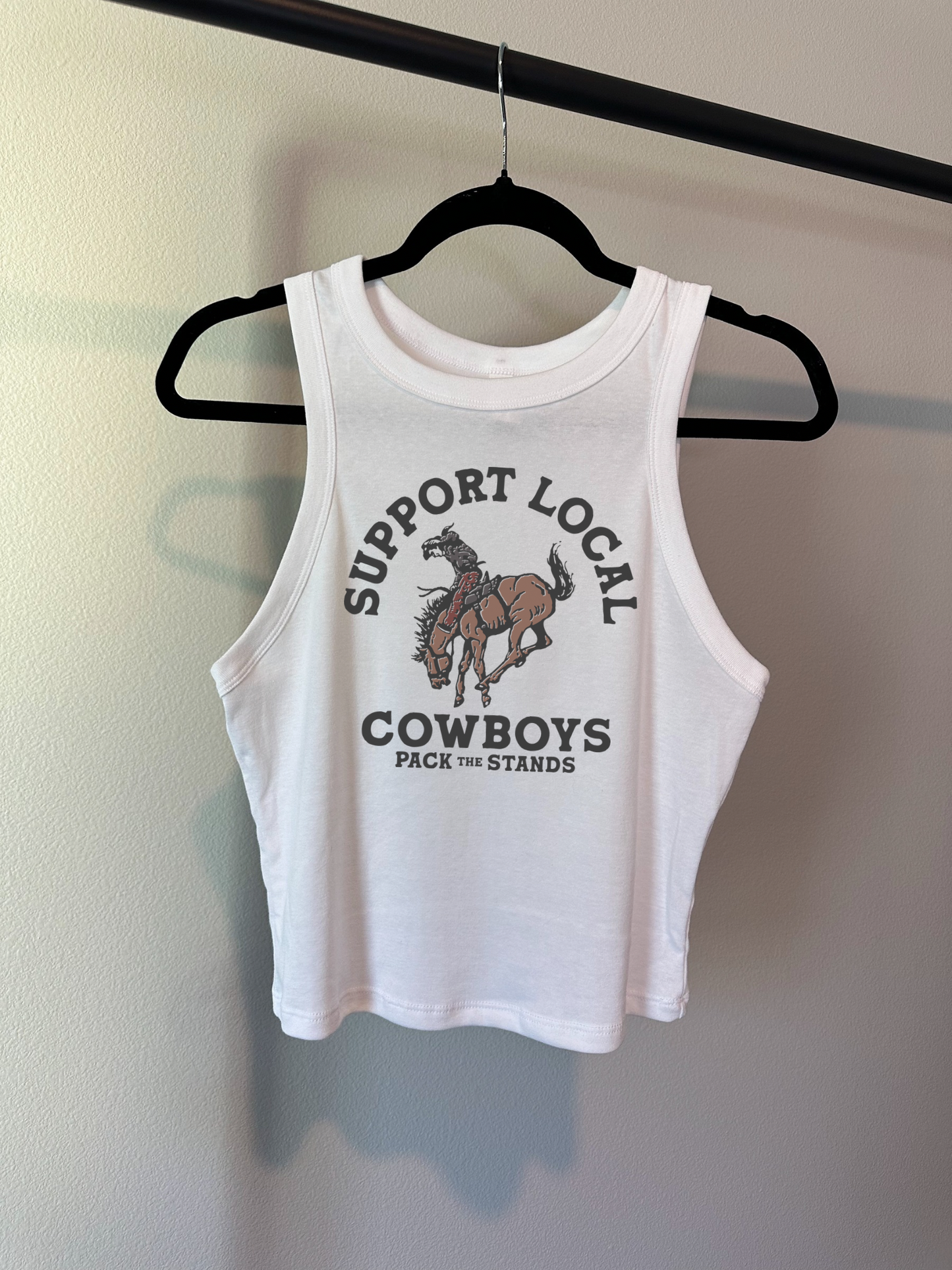 Support Local Cowboys Cropped Tank