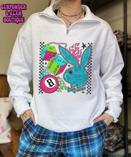 Load image into Gallery viewer, Grunge Bunny Quarter Zip
