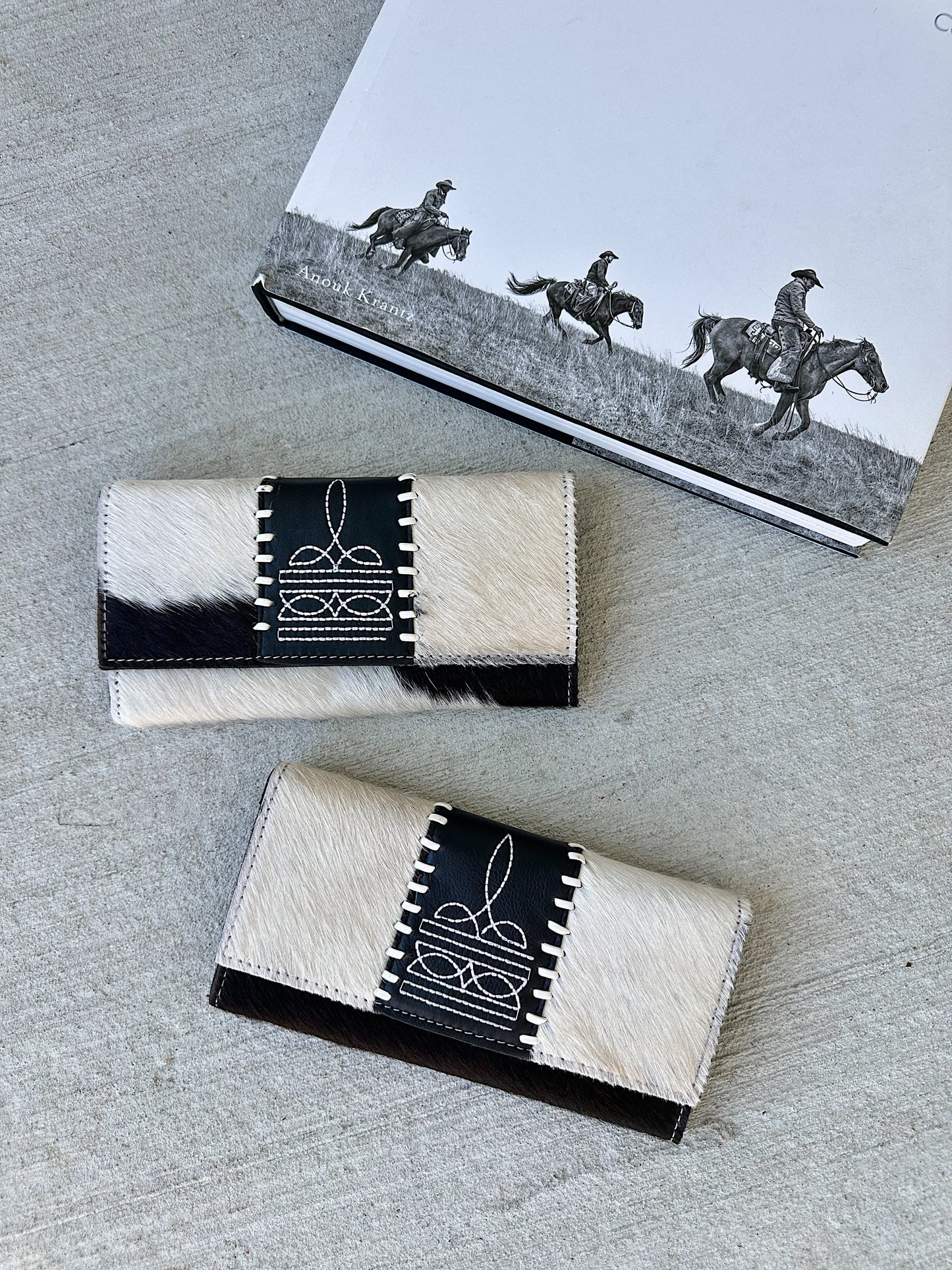 Cowhide & Boot Stitch Wallet
