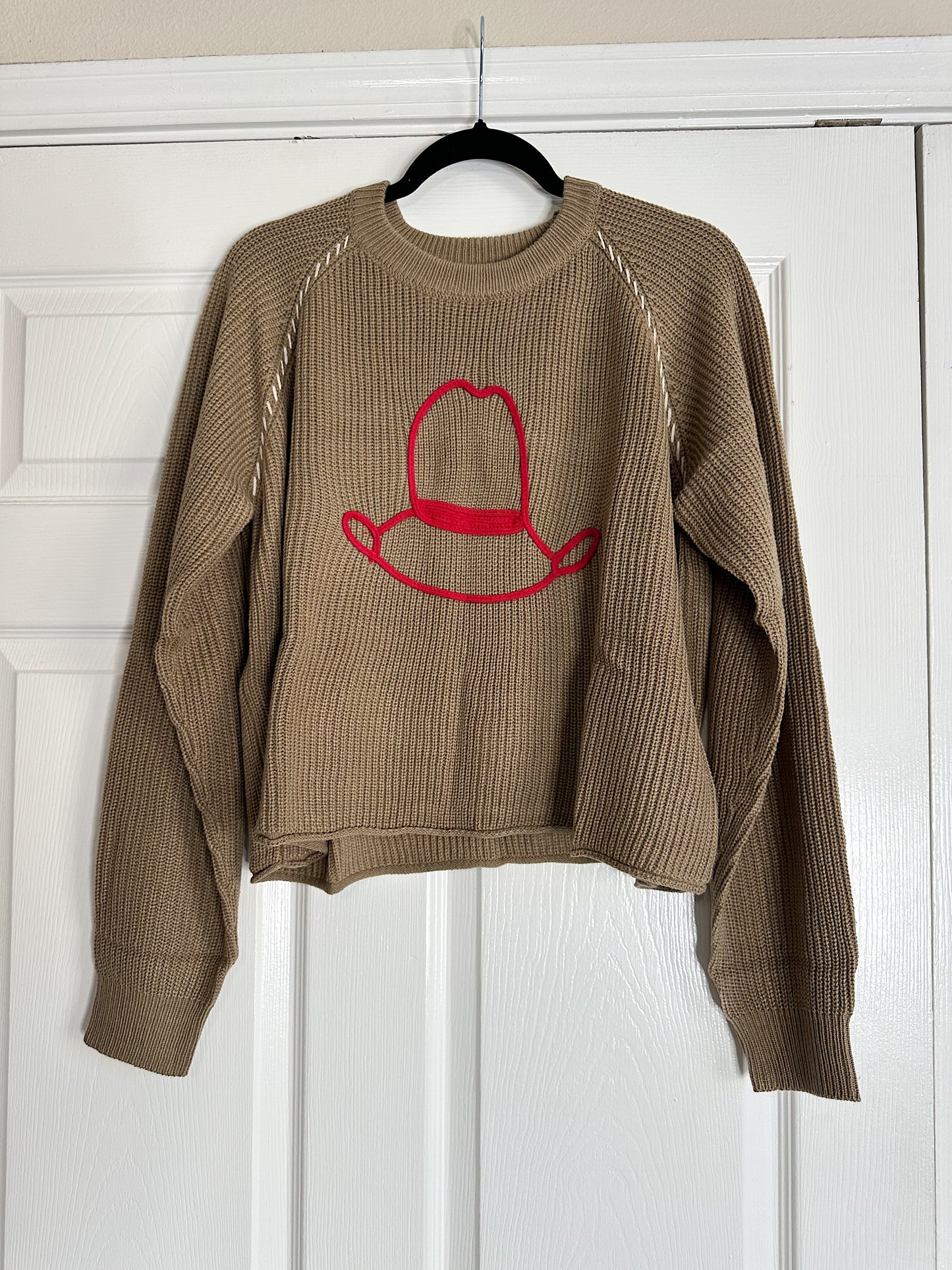 The Stitched Cowboy Hat Sweater